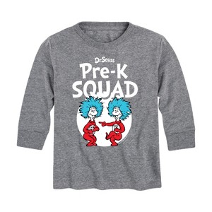 Boys' - Dr. Seuss - Pre-K Squad  Thing 1 and Thing 2 Long Sleeve Graphic T-Shirt - 1 of 4