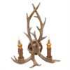 YIYIBYUS 2-Light Brown Resin Antlers Retro Wall Sconce Indoor Wall Lamp - 4 of 4