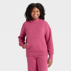 Girls' Oversized Fleece Hoodie Sweatshirt - art class™ - 1 of 3