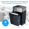 BONSEN Heavy Duty 24-Sheet Cross-Cut Shredder, 40-min runtime, 9-gallon bin, 55dB quiet, P-4 high security, commercial-grade for office use - 4 of 4