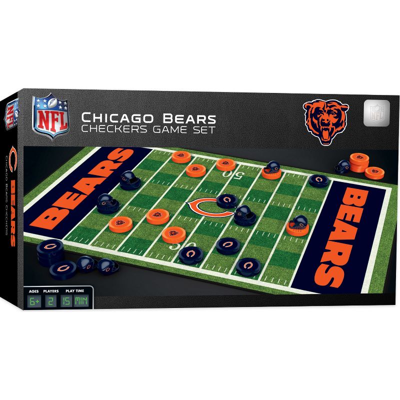 MasterPieces Officially licensed NFL Chicago Bears Checkers Board Game for Families and Kids ages 6 and Up, 2 of 7