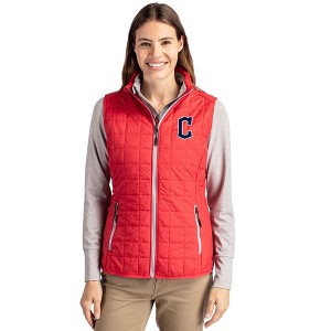 Cleveland Guardians1 Cutter & Buck Rainier PrimaLoft® Womens Eco Insulated Full Zip Puffer Vest - 1 of 1