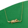 Ross-Simons 0.10 ct. t.w. White Topaz and Black Enamel Tiger Bar Necklace With Ruby Accents in 18kt Gold Over Sterling Size 18 - 4 of 4