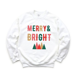 Simply Sage Market Women's Graphic Sweatshirt Merry and Bright Mountains - 1 of 4