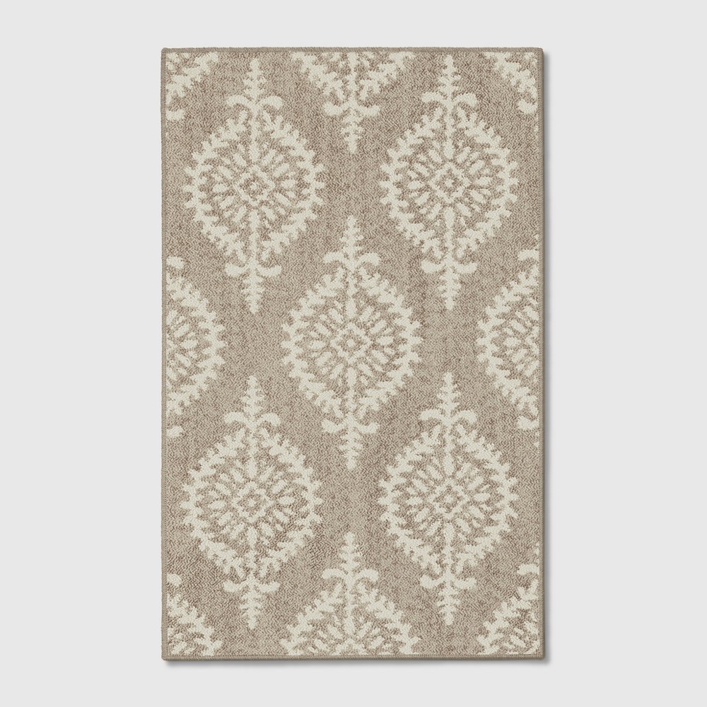 2'6"x4' Paisley Tufted Accent Rugs Gray - Threshold