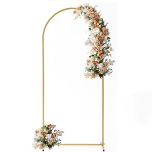 Wedding Backdrop Stand, Metal Wedding Arch Stand with Base, Balloon Arch Frame for Wedding Birthday Parties Banquet Decoration - 1 of 4