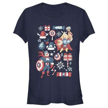 Juniors Womens Marvel Avengers: Endgame Target : T-shirt Four Heroes
