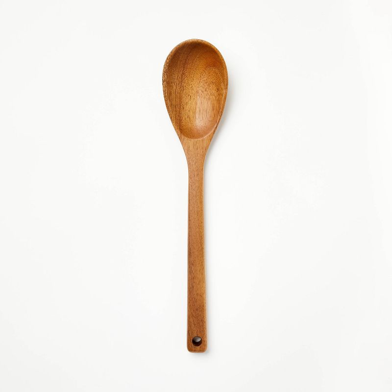 Acacia Wood Solid Spoon Brown - Figmint&#8482;, 1 of 7