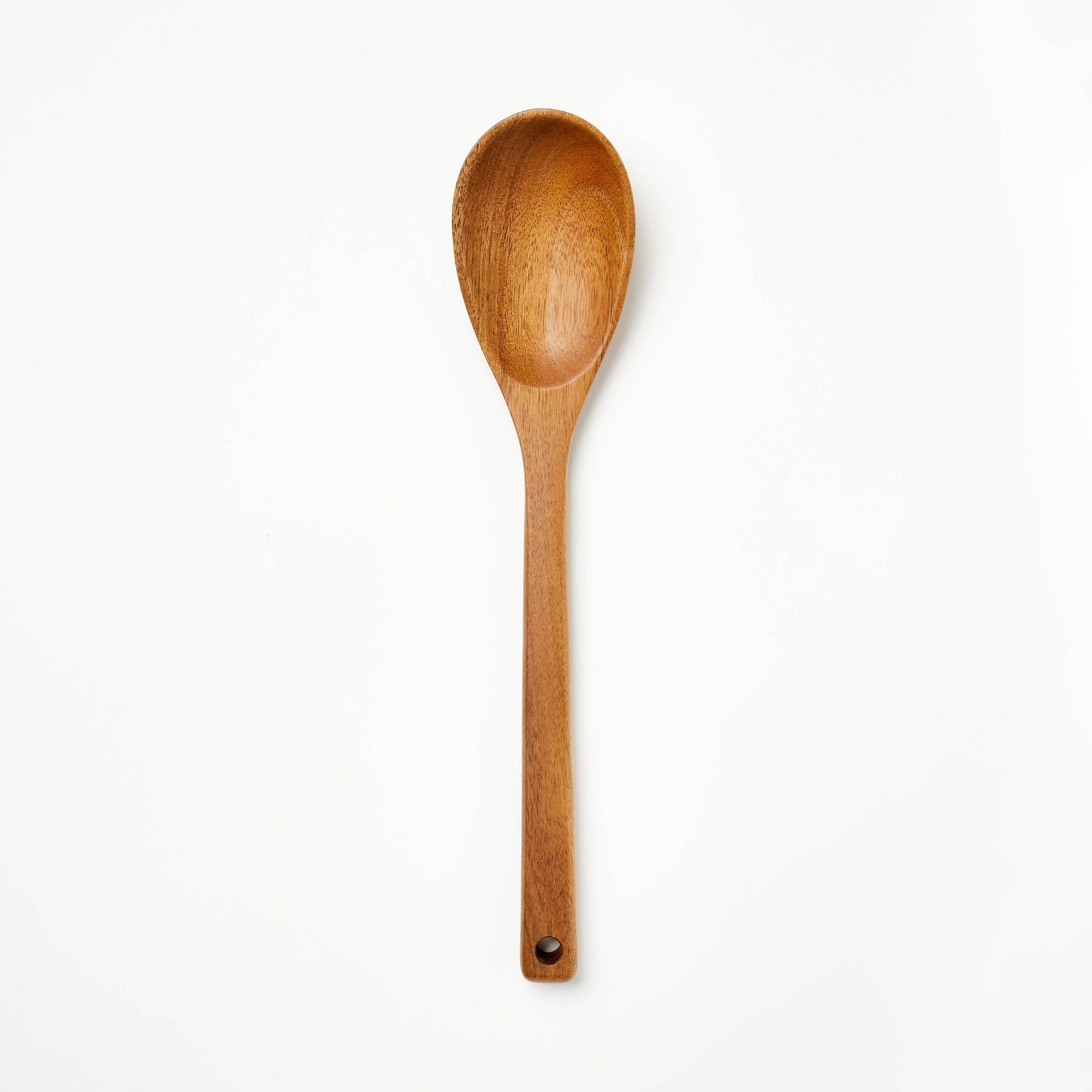 Acacia Wood Solid Spoon Brown - Figmint™: Hand Wash, 12.99" Length, 7.52" Handle, 2.7" Width, Best Material