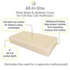BreathableBaby All-in-One Fitted Sheet & Waterproof Cover, For 52" x 28" Crib Mattress (2-Pack), Beige - 3 of 4