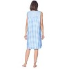 Casual Nights Women's Zipper Front House Dress Sleeveless Seersucker Housecoat Duster Lounger - 3 of 4