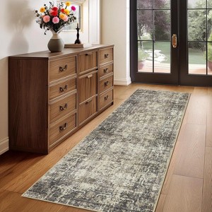 Large Boho Area Rug Soft Farmhouse Indoor Floor Carpet Washable Traditional Rugs for Bedroom Dining Room - 1 of 4