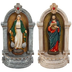 Design Toscano Holy Family Devotionals: Italian-Style Font Statues, Set of Two - 1 of 4