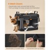 20-Inch Collapsible Dog Crate, Portable Pet Carrier with 4 Mesh Doors & Safety Zippers, Water-Resistant Soft Kennel for Small Dogs, Ink Black - 4 of 4
