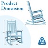 Hyleory HDPE Modern Resin Outdoor Rocking Chair, Patio Adirondack Chair for All Seasons - 4 of 4