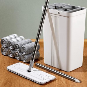 The Ultimate 2-in-1 Mop Set: For Floors & Walls - Complete System with Wringer and 3 Washable Microfiber Pads - 1 of 4