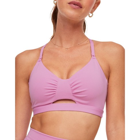 Adore Me Women's Lotus Low Support Ruched Bra Sports Bra Activewear Xl /  Pastel Lavender Purple. : Target