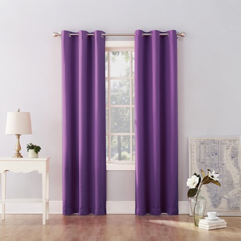 Purple curtains deals for bedroom