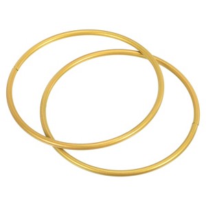 Unique Bargains Floral Hoop Wreath Frame Macrame Ring for Wedding Geometric Decor Party Wall Hanging - 1 of 4