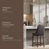 Maven Lane Vienna Rotating High Back Kitchen Stool with Vegan Leather Seat, Set of 2 - 2 of 4