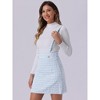 INSPIRE CHIC Women's Vintage Plaid Strap Braces Tweed Mini Suspender Skirt - 2 of 4