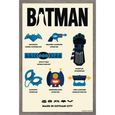 Trends International DC Comics Batman: 85th Anniversary - Gadgets Made In Gotham Framed Wall Poster Prints