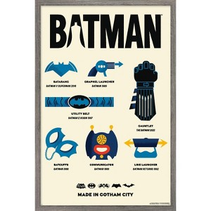 Trends International DC Comics Batman: 85th Anniversary - Gadgets Made In Gotham Framed Wall Poster Prints - 1 of 4