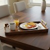 Garnen Walnut Wood Serving Tray with Handles, Rectangular Wooden Tray for Ottoman, Coffee Table, Breakfast in Bed & Patio, Wooden Serving Trays, Brown - 2 of 4