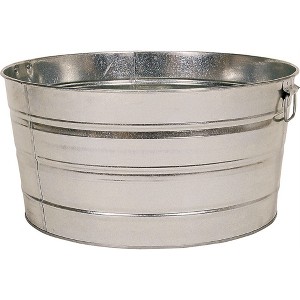 Behrens Multi-purpose Round Galvanized Steel Tub, 15 Gallons, Silver - 1 of 4