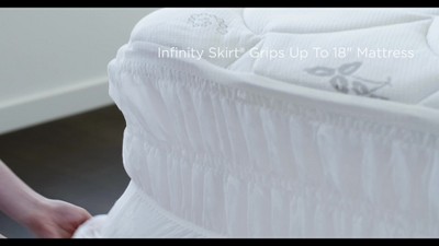 Twin XL White Down Alternative Mattress Pad with TENCEL Blend