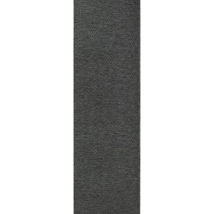 TOWN & COUNTRY BASICS Pax Herringbone Textured Solid Everwash® Washable Runner Area Rug, Low Pile, Non-Slip, Pet & Family Friendly, Black, 2'5"x10'2" - 1 of 4