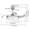 YIYIBYUS 42in Invisible Blades Chrome Crystal Ceiling Fan Chandelier with 3 Light Colors - 3 of 4