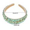 Unique Bargains Women's Bling Crushed Turquoise Rhinestone Wide Edge Hairband 4.72"x1.65" 1Pc - 4 of 4