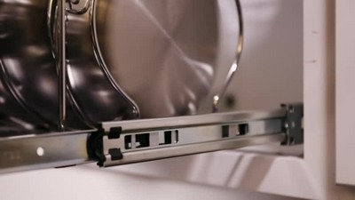 Chrome Expandable 2-Tier Pullout Cabinet Organizer for Pots and Pans