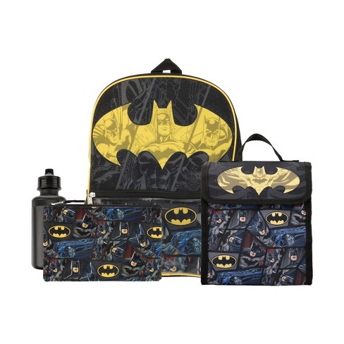 Fast Forward Batman Backpack with Lunch Box Set - Batman Backpack