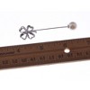 Anna-Kaci Crystal Studded Four-Leaf Clover Lapel Brooch Pin with Pearl Enclosure - Multicolor - 2 of 4