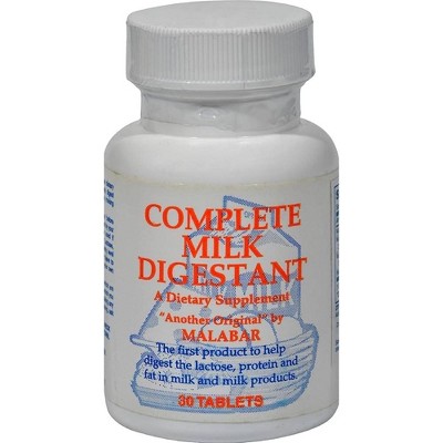 Malabar Complete Milk Digestant Tablets, 30 Ct