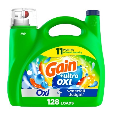 Gain Waterfall Ultra Oxi HE Compatible Liquid Laundry Detergent Soap