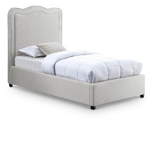 Meridian Furniture,Felix Linen Textured Fabric Bed - 1 of 4