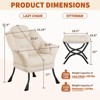 Lazy Chair with Ottoman - Modern Lounge Chair for Small Spaces, Ergonomic Reading Armchair, Foldable Footrest, Removable Washable Cover - 3 of 4