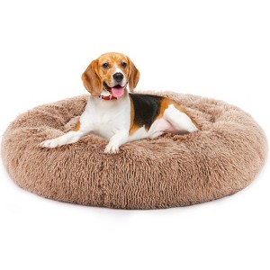 Mewoofun Anti-Slip Extra Large Round Plush Faux Fur Pet Bed for Cats and Dogs - 1 of 4