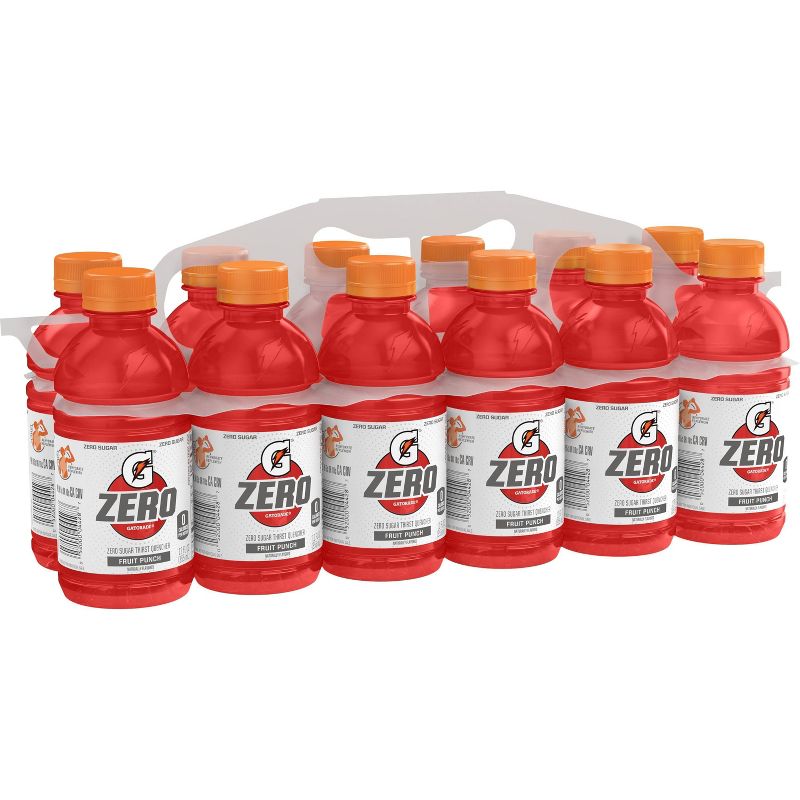 Gatorade G Zero Fruit Punch Sports Drink - 12pk/12 fl oz Bottles, 3 of 5