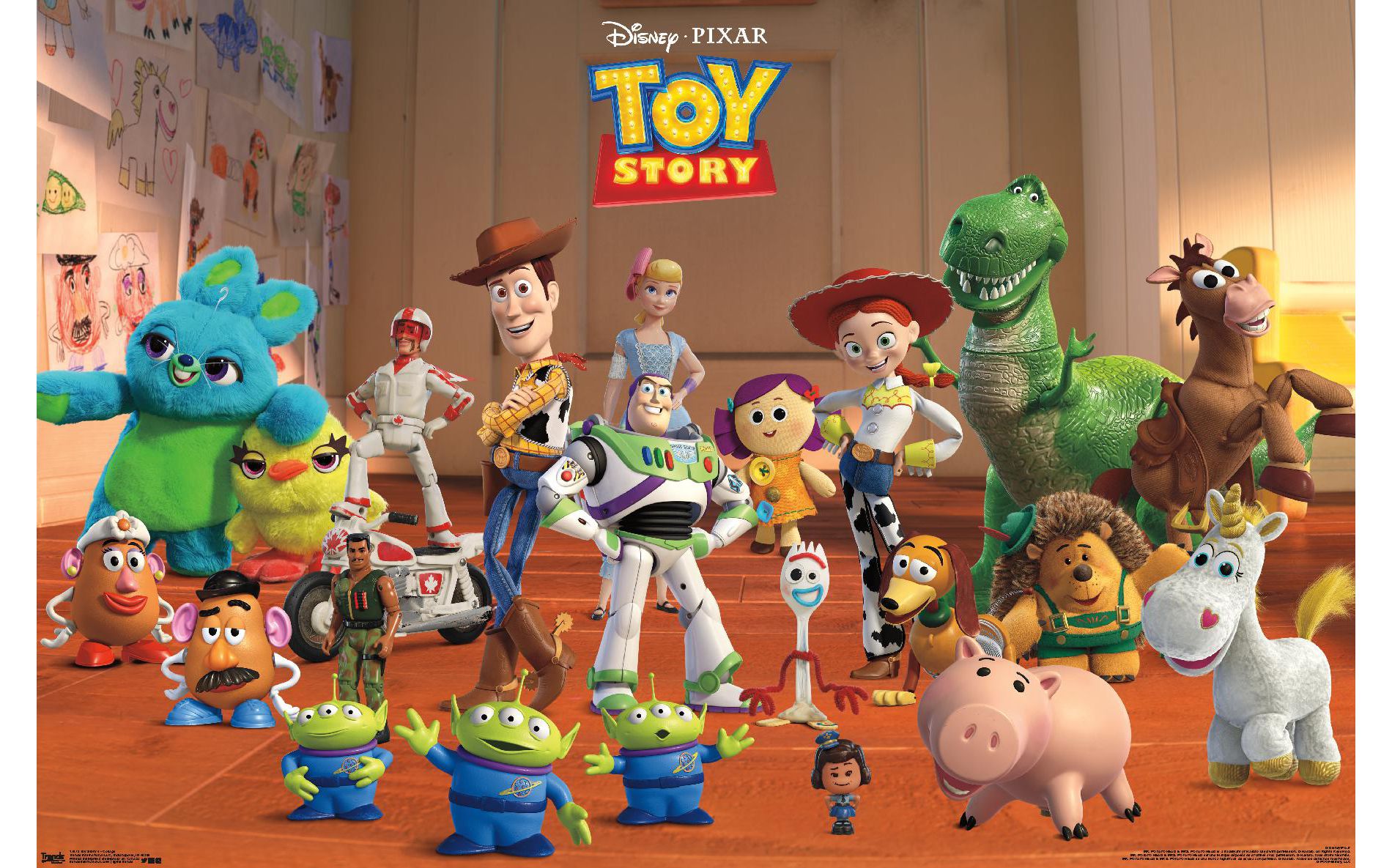 Trends International Disney Pixar Toy Story 4 - Collage Framed Wall Poster Prints
