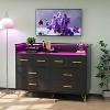 8 Drawers Dresser with LED Light and Charging Station for Bedroom - 2 of 4