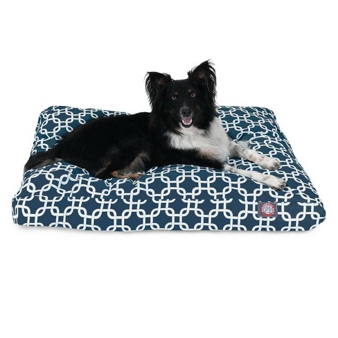 Majestic Pet Links Rectangle Dog Bed Navy Blue Medium M