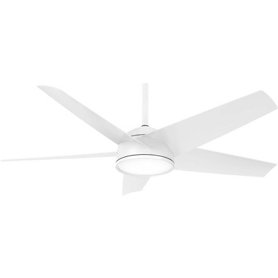 58" Minka Aire Chubby Flat White LED Smart Ceiling Fan with Remote