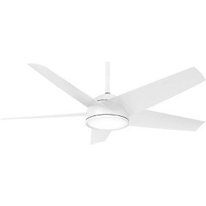 58" Minka Aire Chubby Flat White LED Smart Ceiling Fan with Remote - 1 of 4