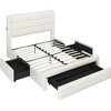 Yaheetech Upholstered Bed Frame with 3 Storage Drawers and Built-In USB Ports - 2 of 4