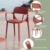 WestinTrends Playa 5-Piece Round Metal Bistro Dining Table Set And Stackable Resin Patio Dining Side Chairs - 3 of 4