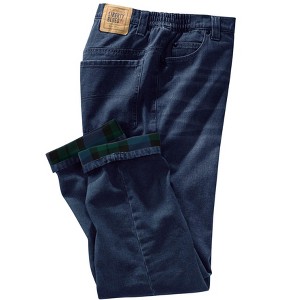 Liberty Blues by KingSize Men's Big & Tall Flannel-Lined Side-Elastic Jeans - 1 of 4